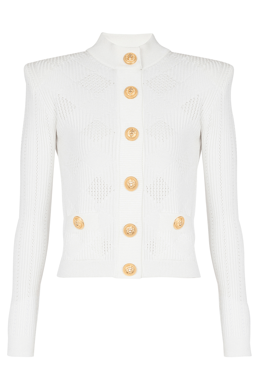 BALMAIN-Two Pocket Buttoned Cardigan-