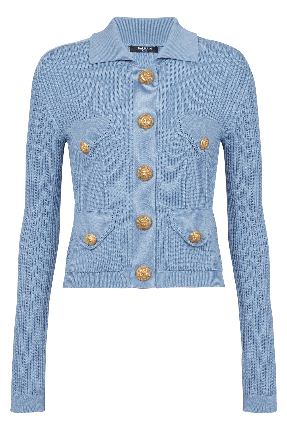 BALMAIN-Buttoned Cardigan - Bleu-