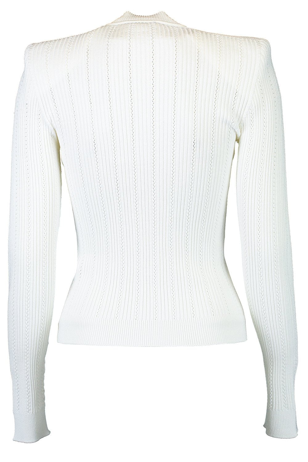 BALMAIN-Button Cardigan-WHITE