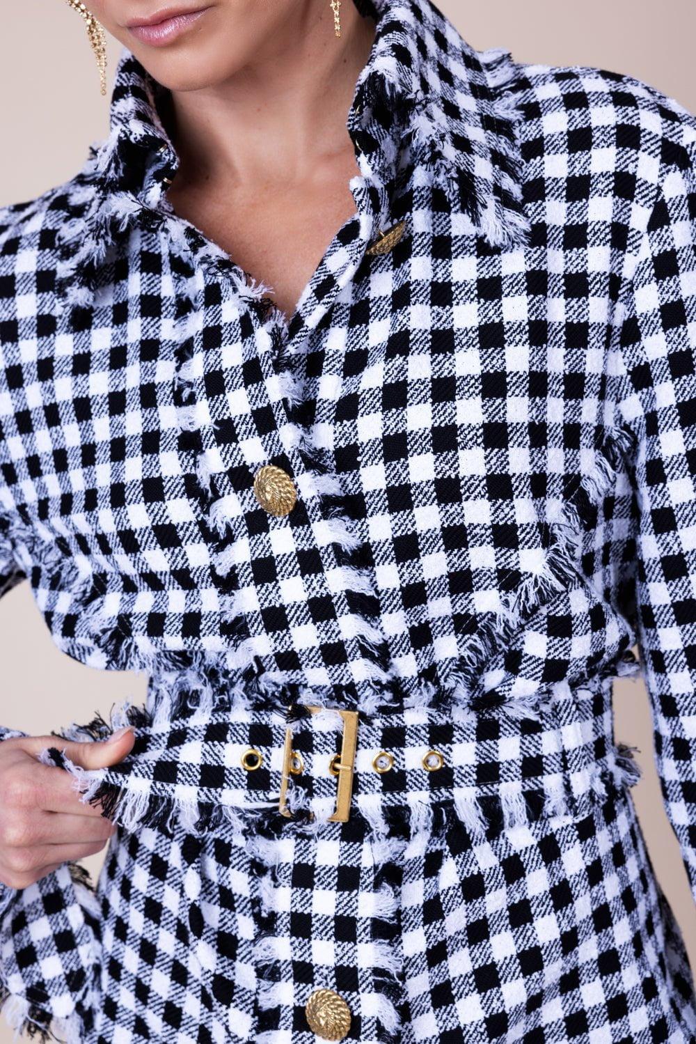 BALMAIN-Vichy Overshirt-