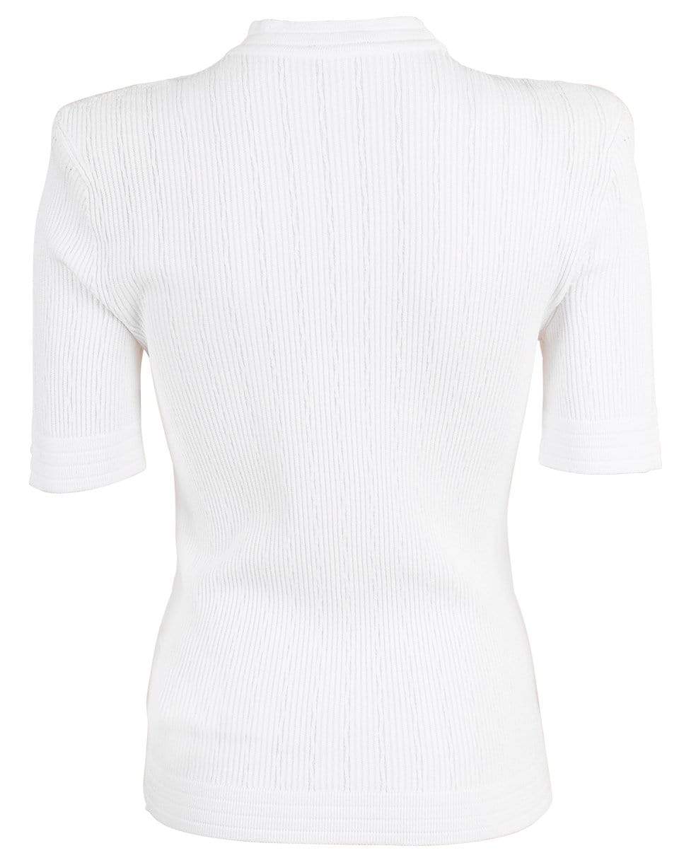 BALMAIN-Lace Up Viscose Top-