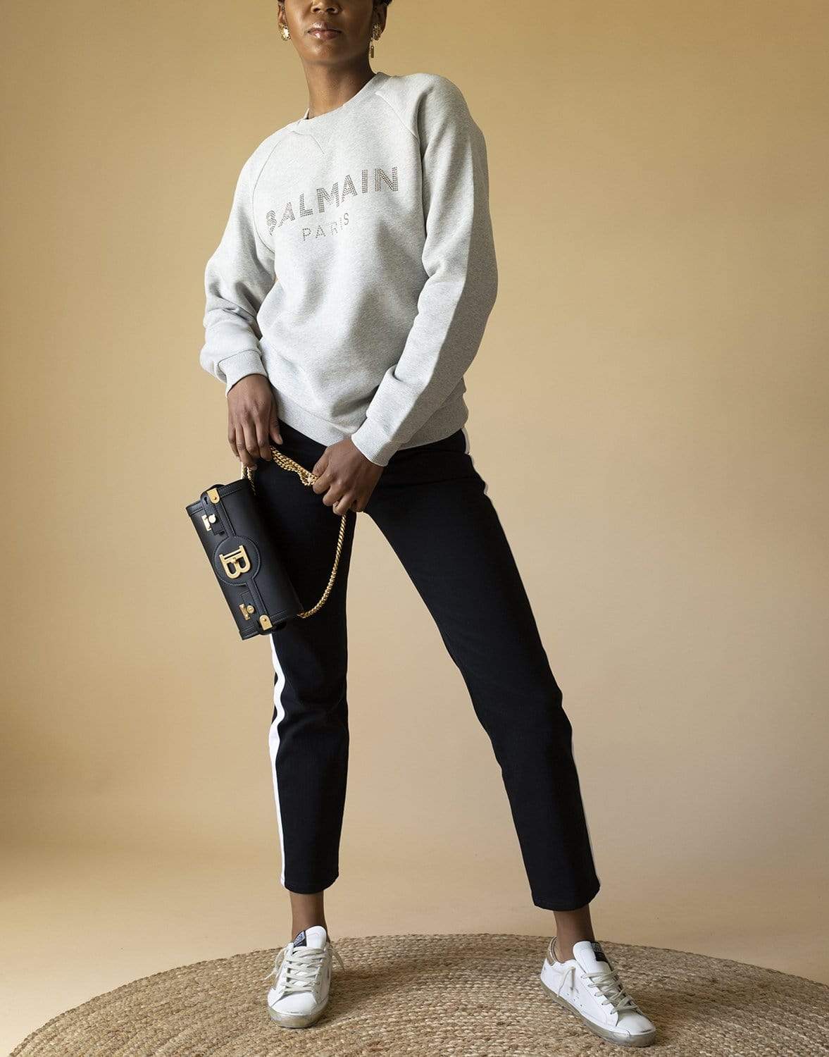 BALMAIN-Logo Sweatshirt-
