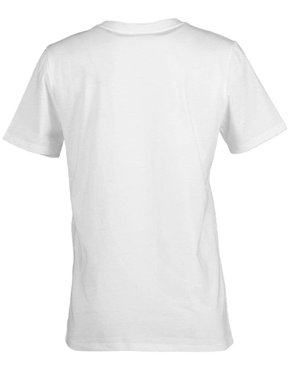 BALMAIN-White Cotton Printed Logo-BLK/WHT