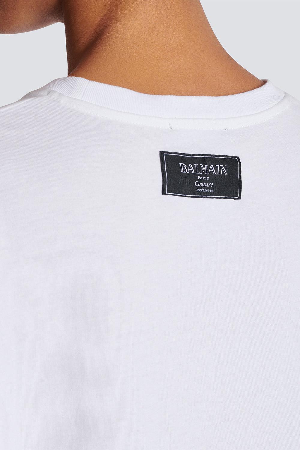 SHORT SLEEVE KISS T-SHIRT-BLNNOIRO-XS-CLOTHINGTOPT-SHIRT-BALMAIN