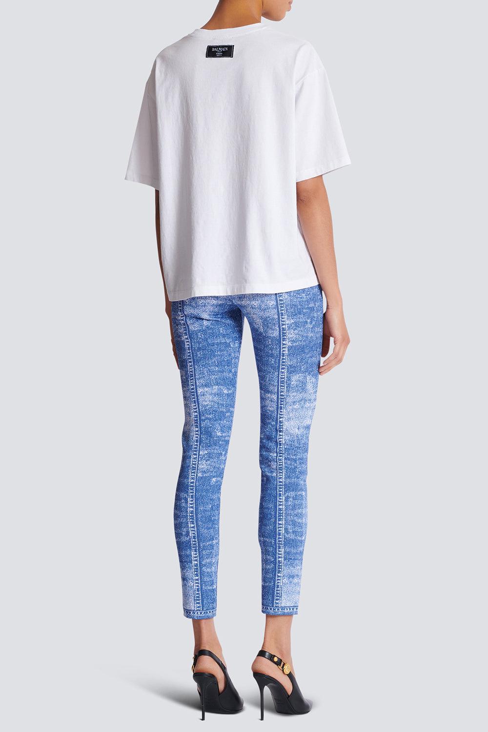 SHORT SLEEVE KISS T-SHIRT-BLNNOIRO-XS-CLOTHINGTOPT-SHIRT-BALMAIN