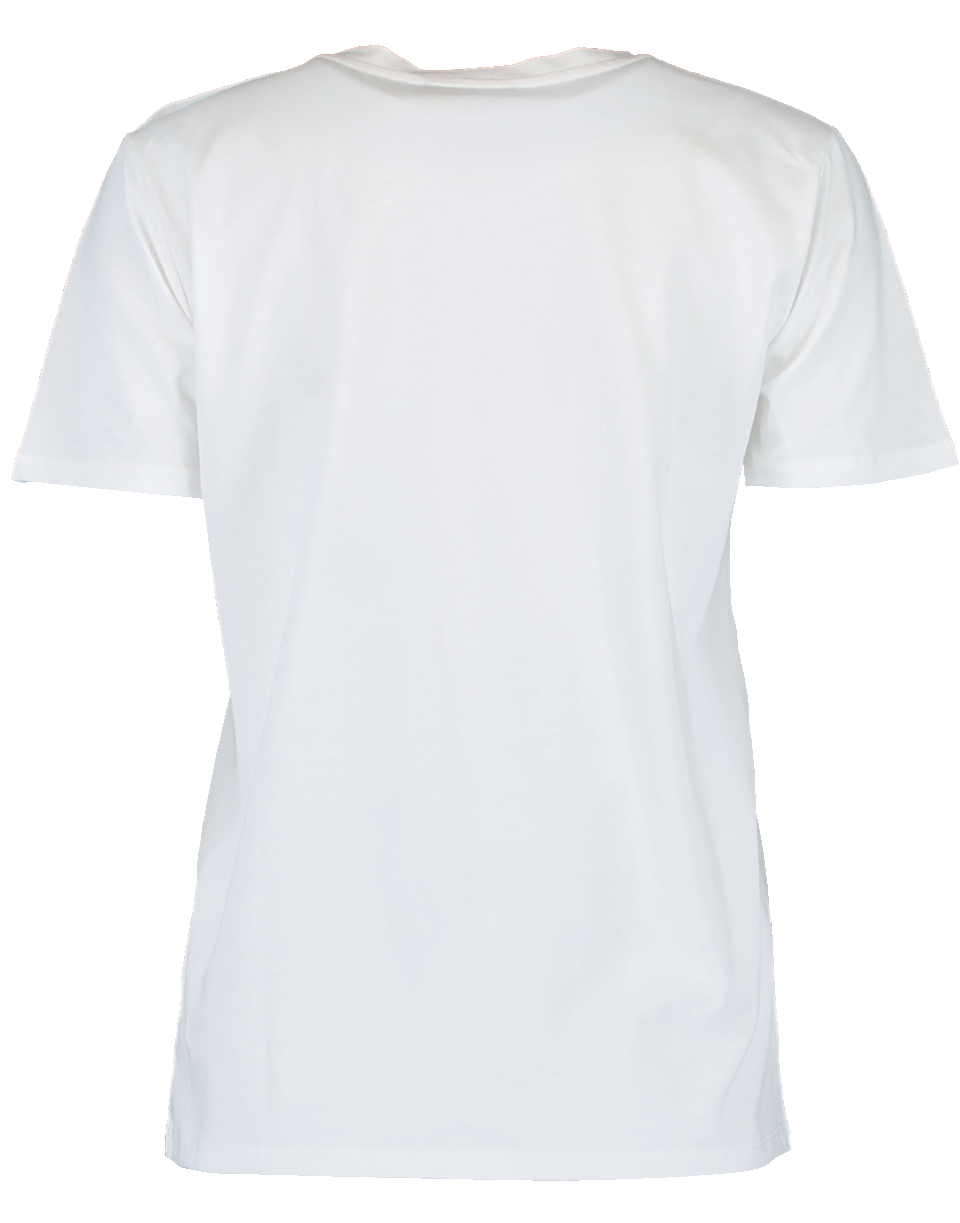 BALMAIN-Button Shoulder Logo T-Shirt-