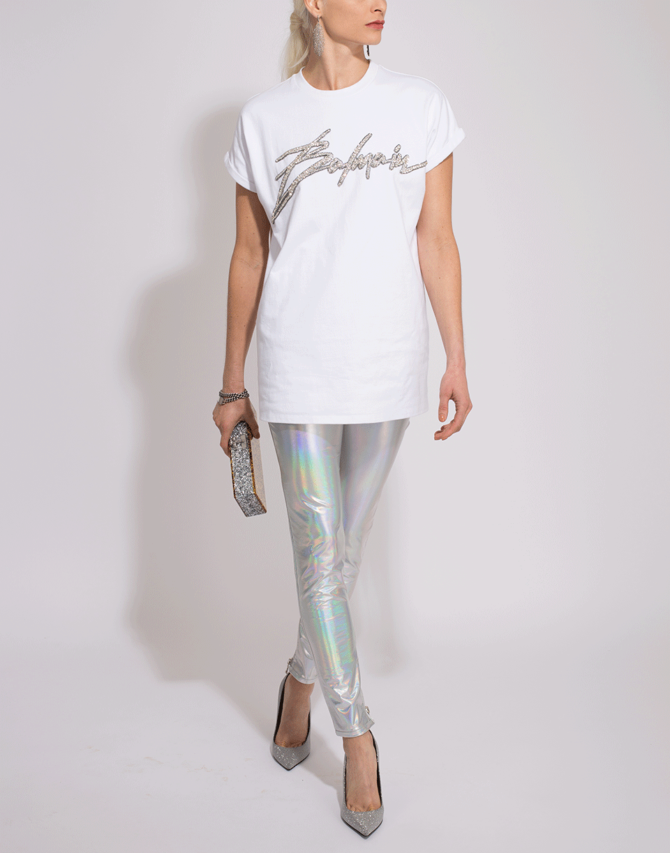 BALMAIN-Embroidered Signature T-Shirt-