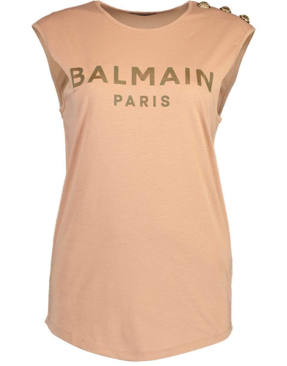 BALMAIN-Three Button Logo Tank Top-