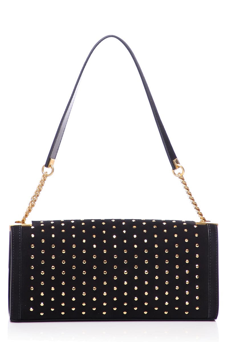 BALMAIN-1945 Day Polka Dot Clutch-NOIR/OR