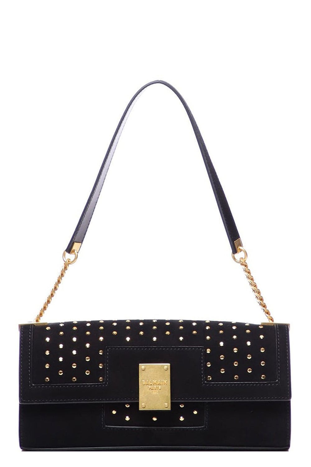 BALMAIN-1945 Day Polka Dot Clutch-NOIR/OR