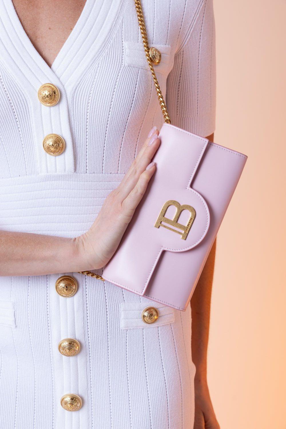BALMAIN-B-Buzz Chain Wallet - Rose Pale-RSEPALE