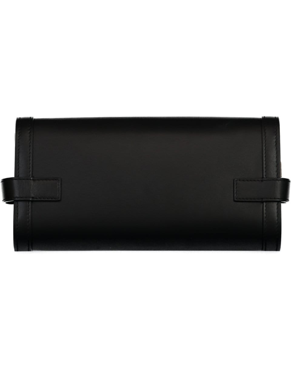 BALMAIN-Balmain Logo Plaque Clutch Bag-BLACK