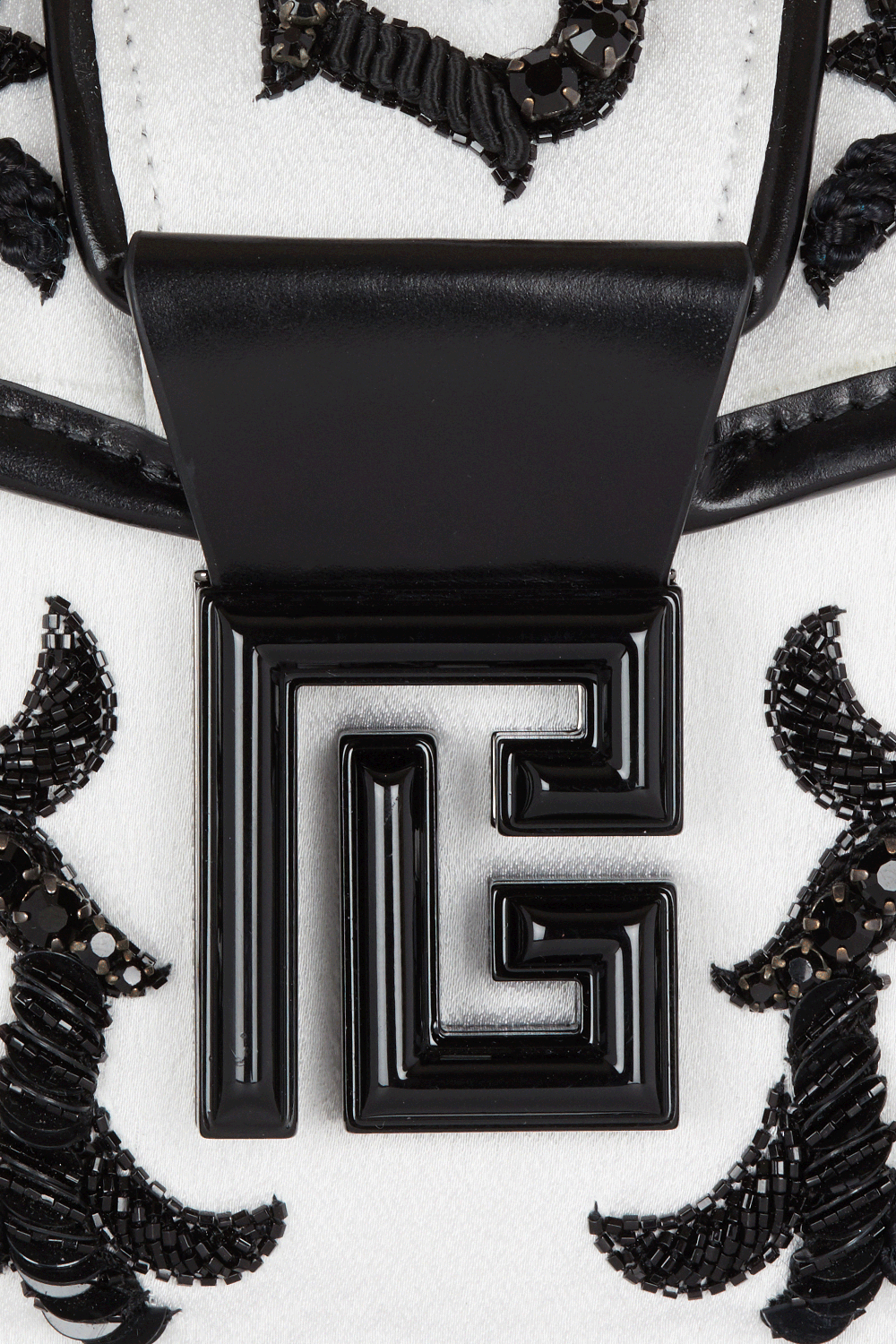 BALMAIN-Blaze Pouch - Blanc Noir-BLAN/NOR