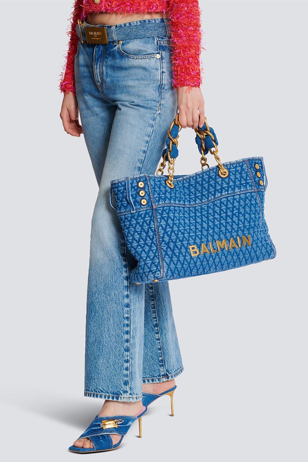 1945 Soft Tote Bag - Bleu Jean-BLEU JEAN-O/S-HANDBAGSHOULDER-BALMAIN