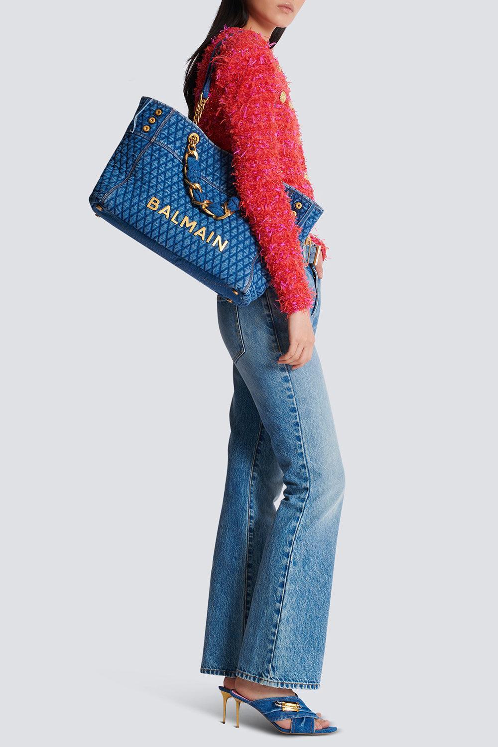 1945 Soft Tote Bag - Bleu Jean-BLEU JEAN-O/S-HANDBAGSHOULDER-BALMAIN