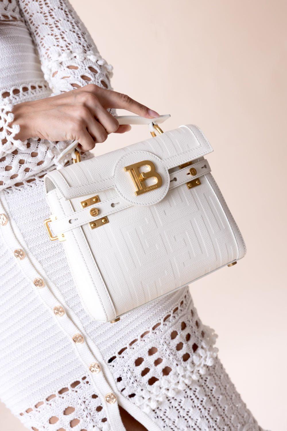 BALMAIN-B-Buzz 23 Bag - Creme-CREME
