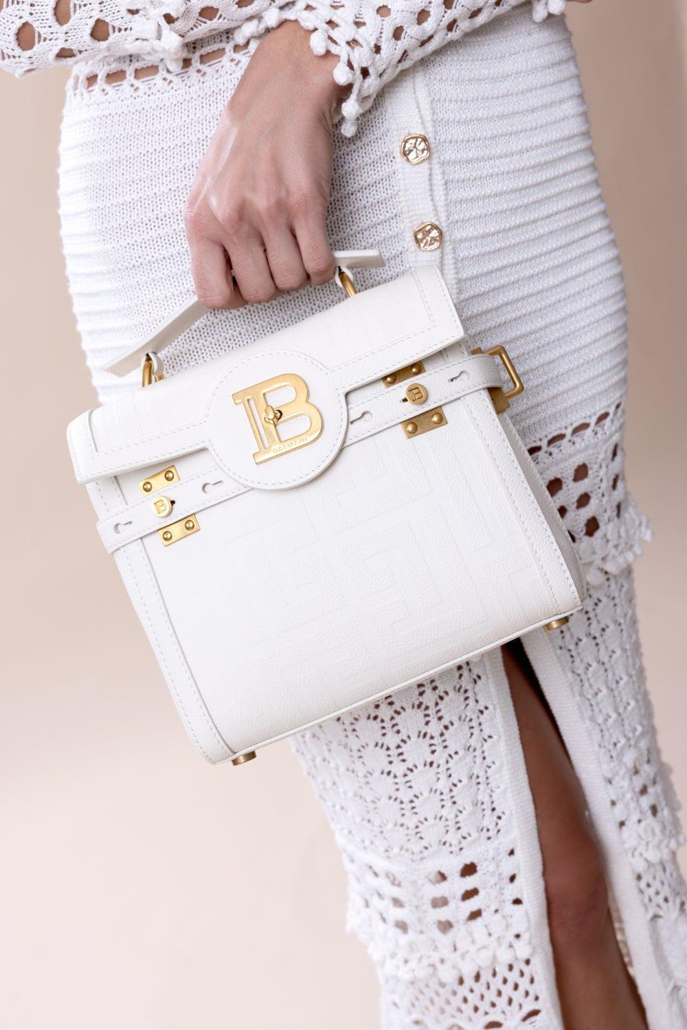 BALMAIN-B-Buzz 23 Bag - Creme-CREME