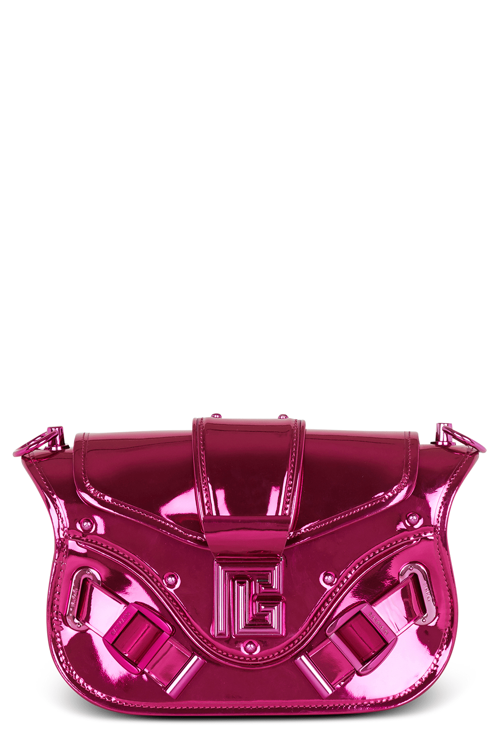 BALMAIN-Blaze Pouch Bag - Fuchsia-FUCHSIA