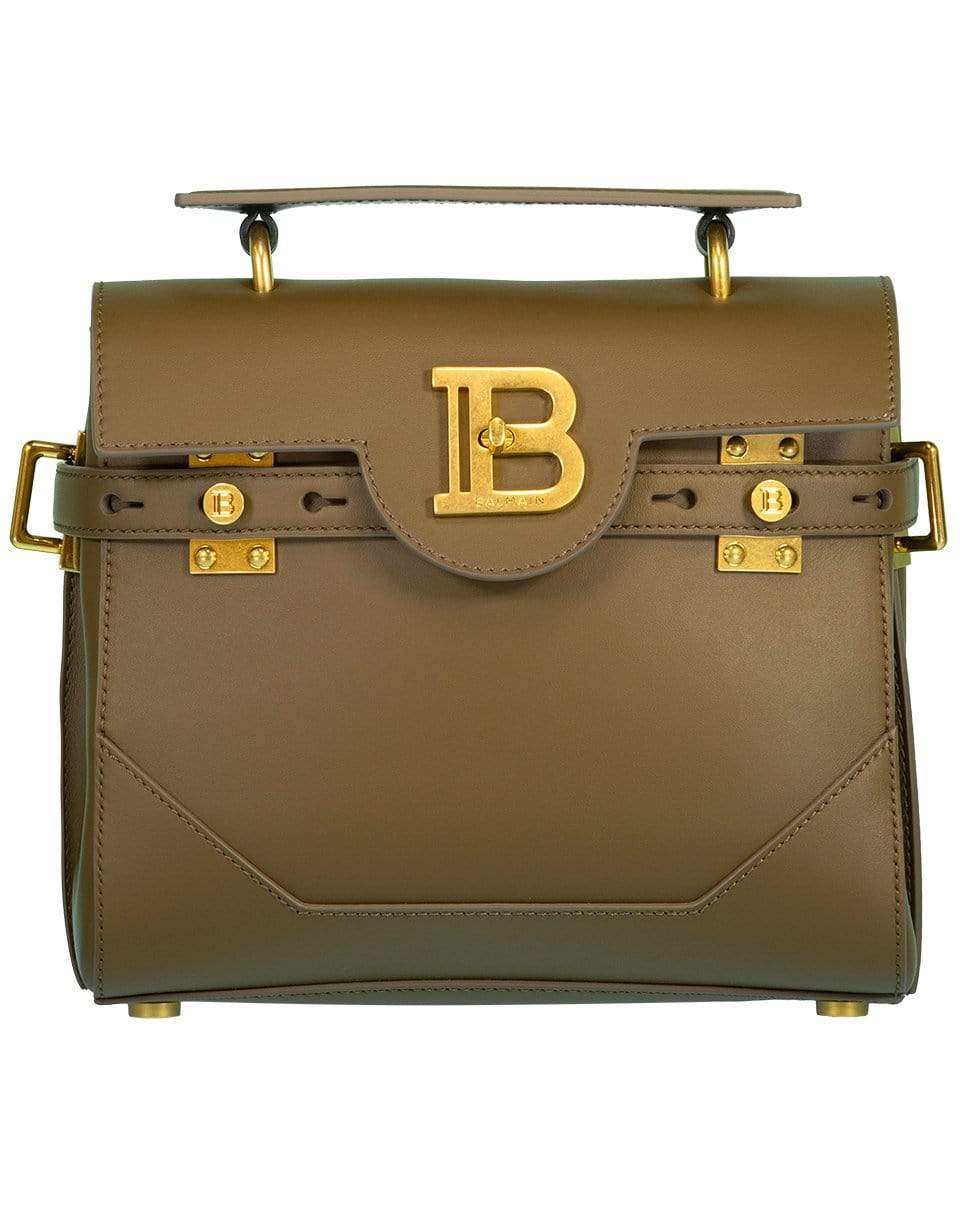  BALMAIN-BBuzz 23 Calfskin Bag-KAKI 