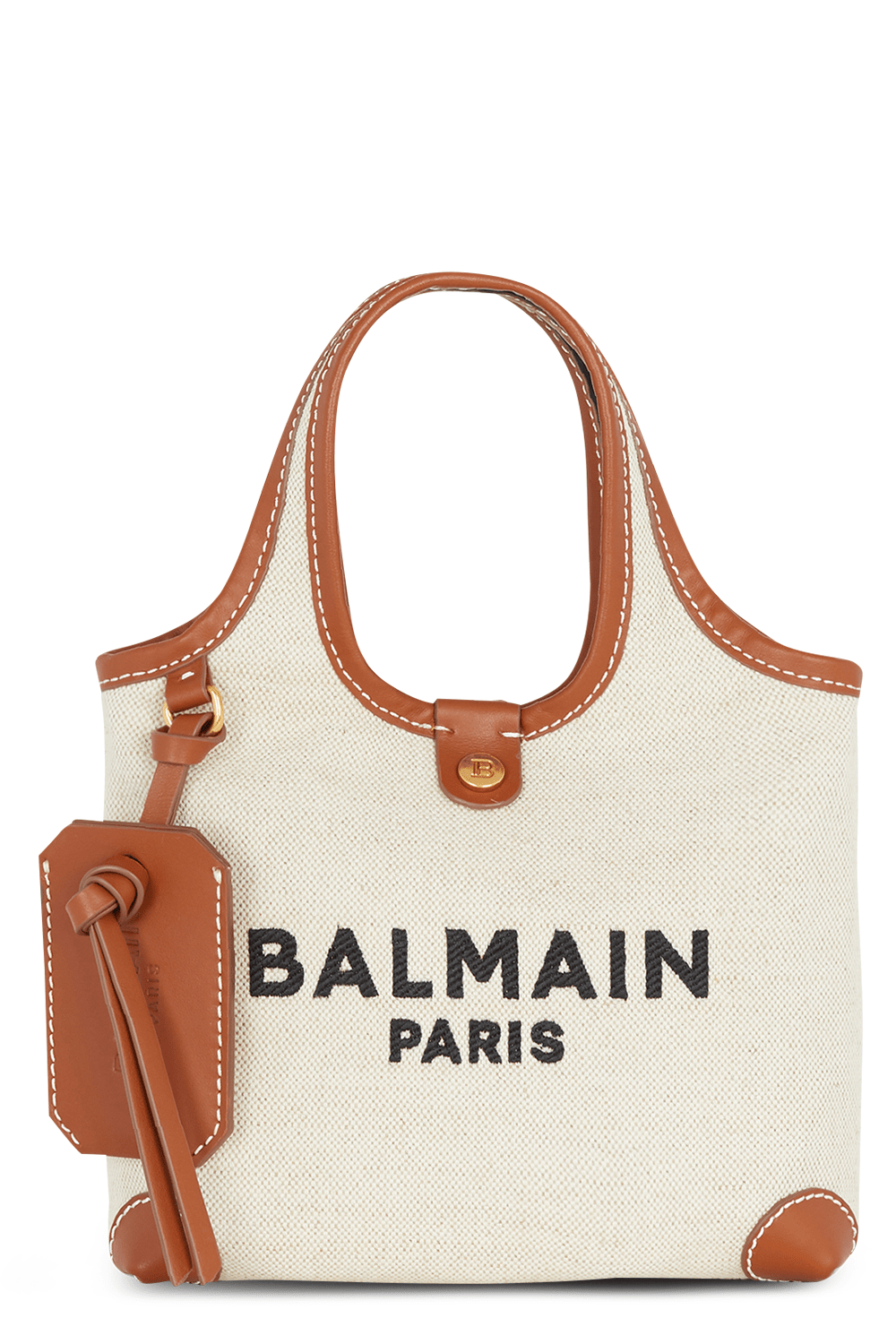 BALMAIN-B-Army Grocery Bag - Brown-NATL/MAR