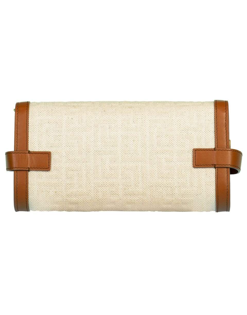 BALMAIN-BBuzz Pouch Monogram Bag-NATUREL