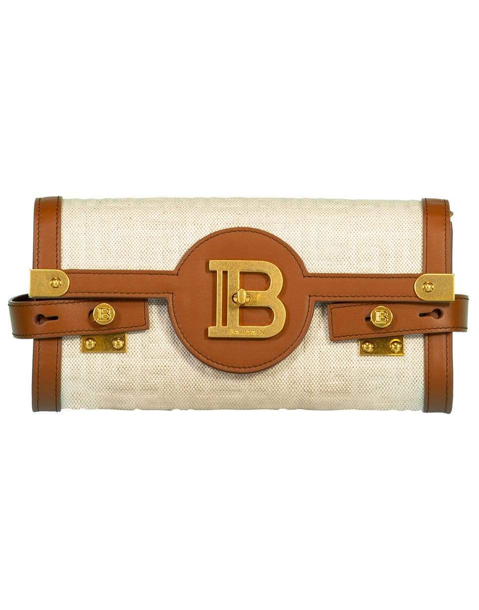 BALMAIN-BBuzz Pouch Monogram Bag-NATUREL
