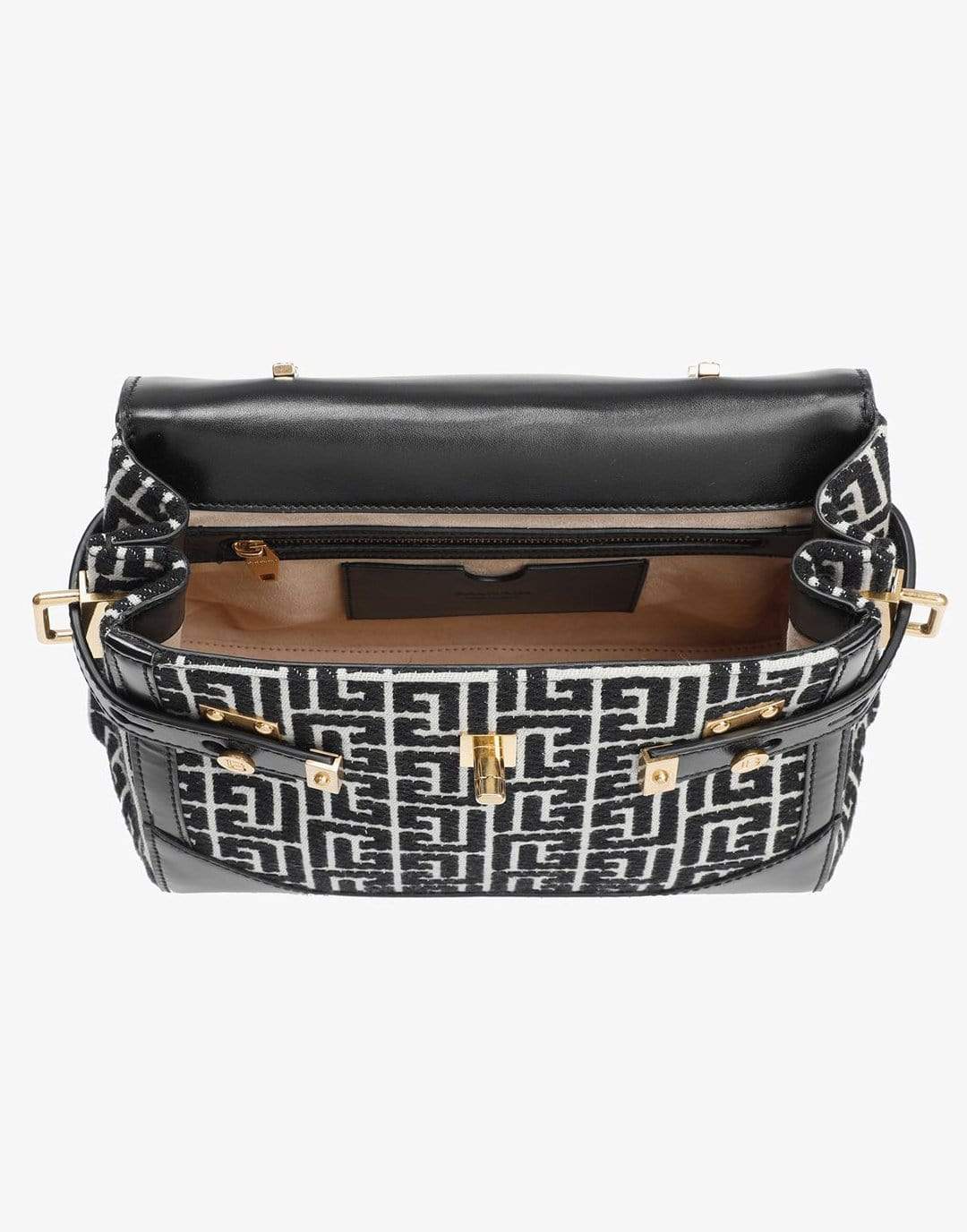 BALMAIN-Bicolor Jacquard B-Buzz 23 Bag-NIOR