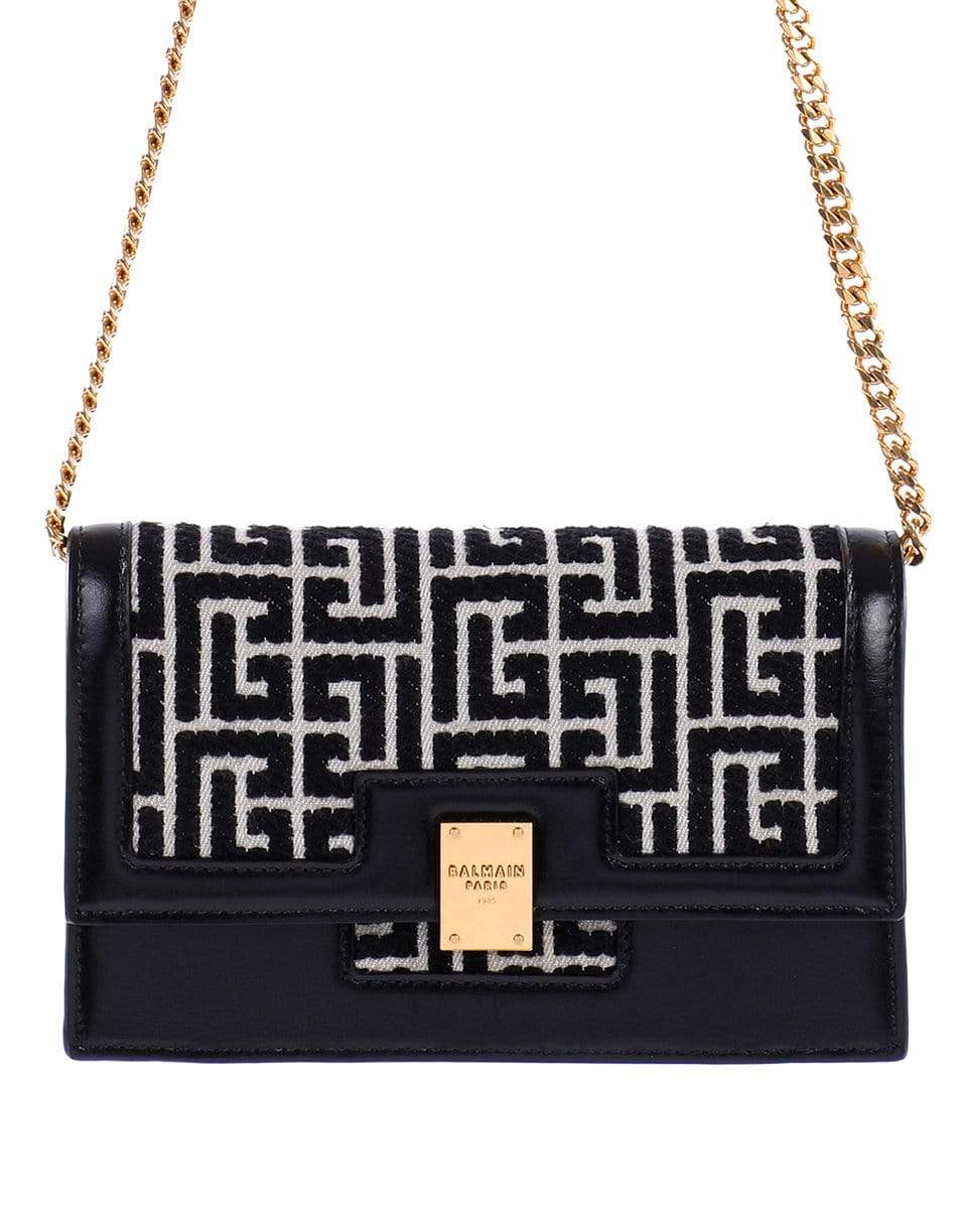 BALMAIN-Mini Monogram Jaquard Shoulder Bag-NIOR