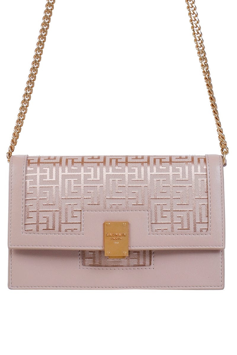 BALMAIN-1945 Mini Bag Monogram - Beige-OAP BEIGE