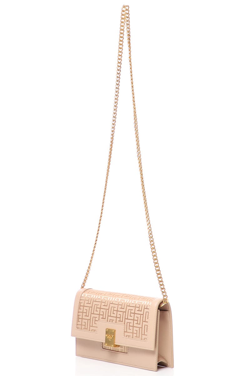 BALMAIN-1945 Mini Bag Monogram - Beige-OAP BEIGE