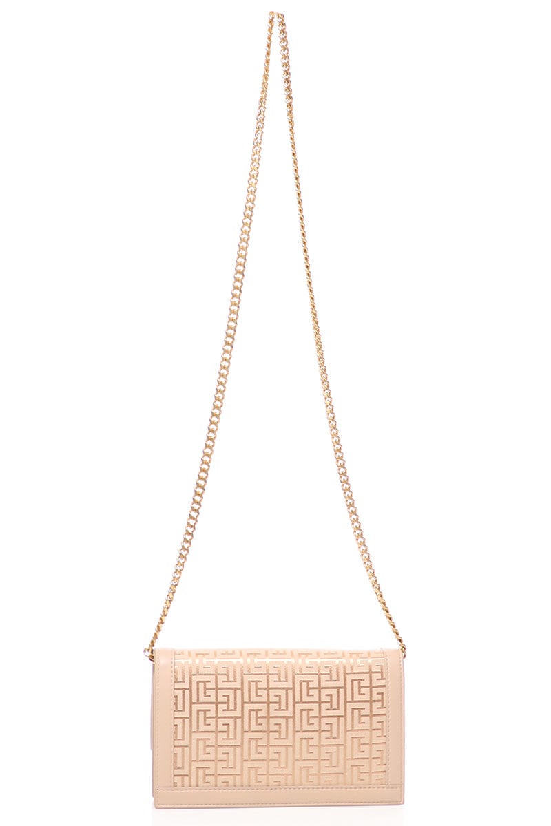 BALMAIN-1945 Mini Bag Monogram - Beige-OAP BEIGE