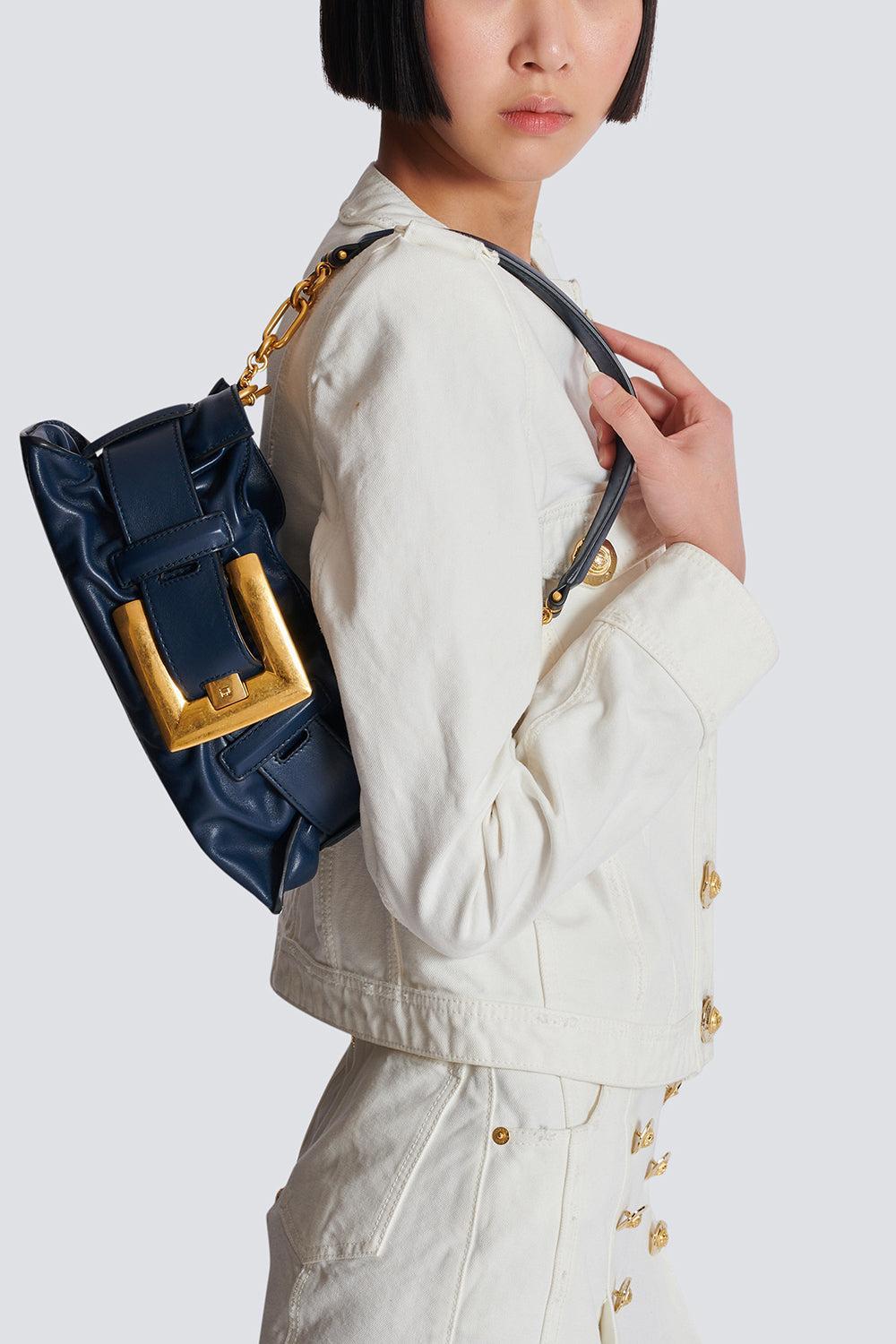 Mini Anthem Bag - Petrole-PETROLE-HANDBAGSHOULDER-BALMAIN