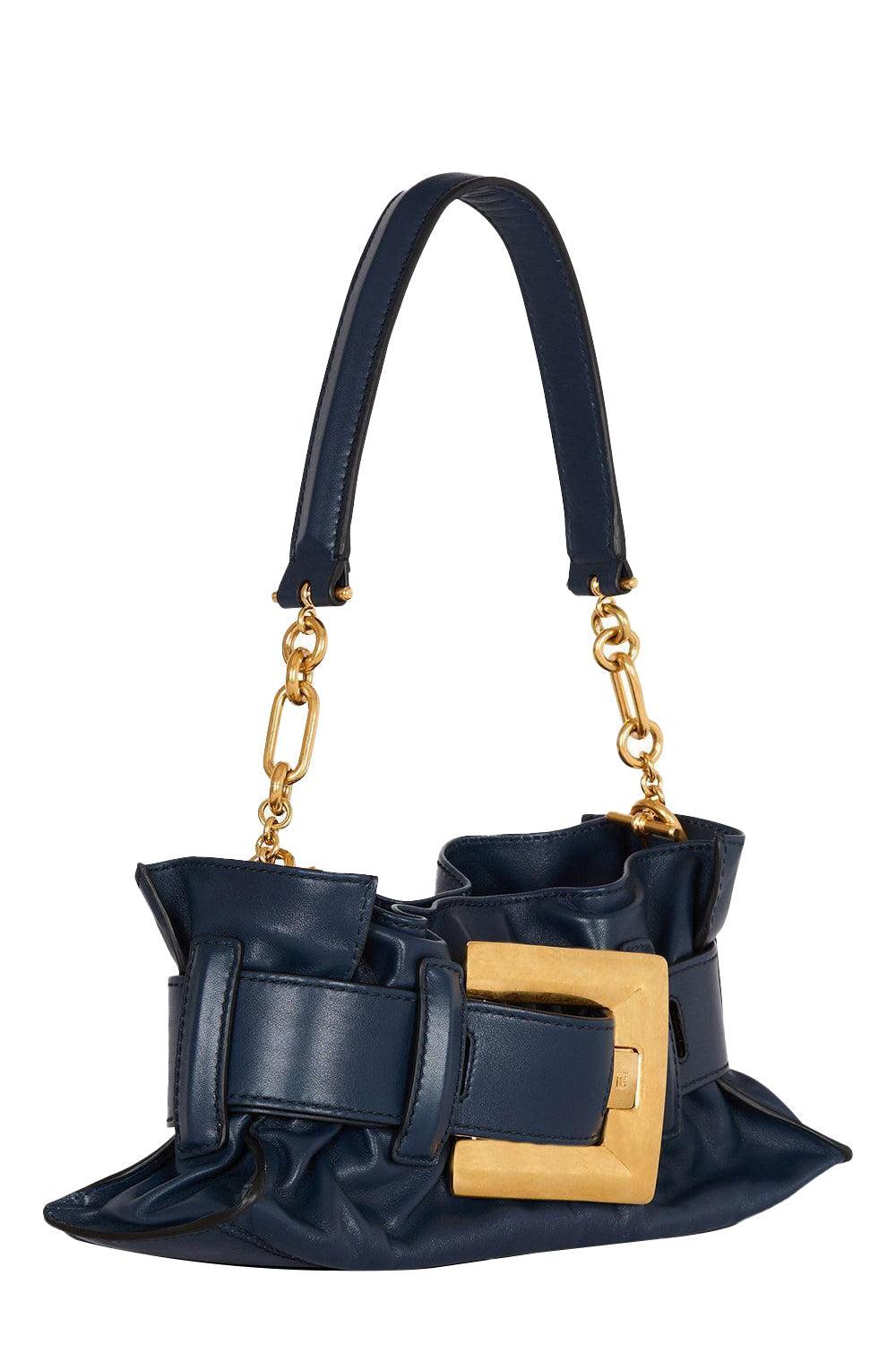 Mini Anthem Bag - Petrole-PETROLE-HANDBAGSHOULDER-BALMAIN