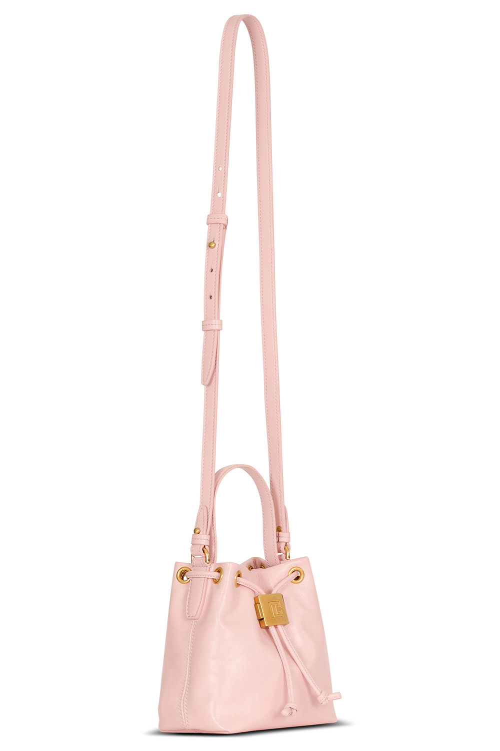 Pulse Bucket Bag-PINK-HANDBAGSHOULDER-BALMAIN