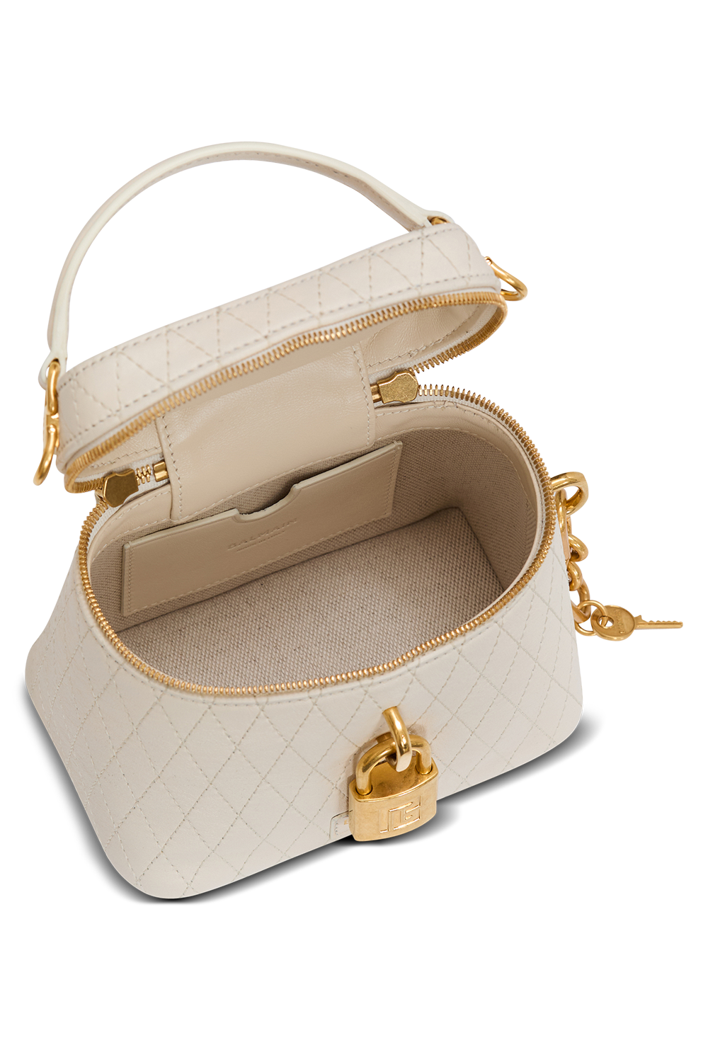 Pulse Vanity Bag-CREAM-HANDBAGTOP HANDLE-BALMAIN