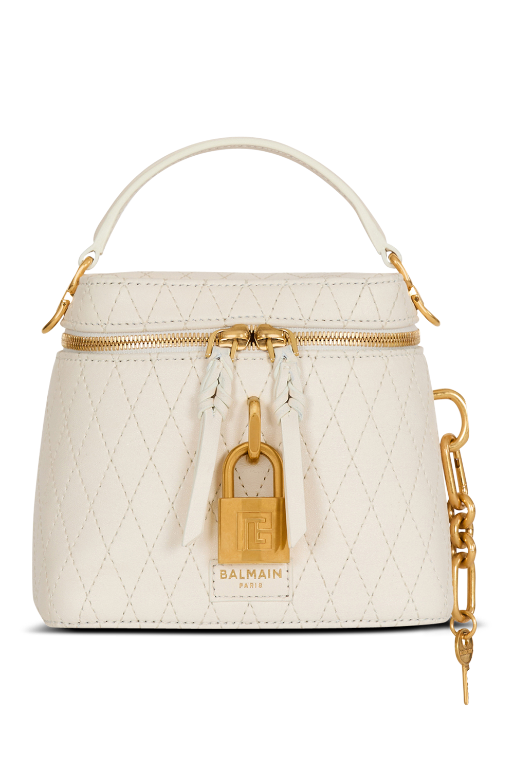 Pulse Vanity Bag-CREAM-HANDBAGTOP HANDLE-BALMAIN