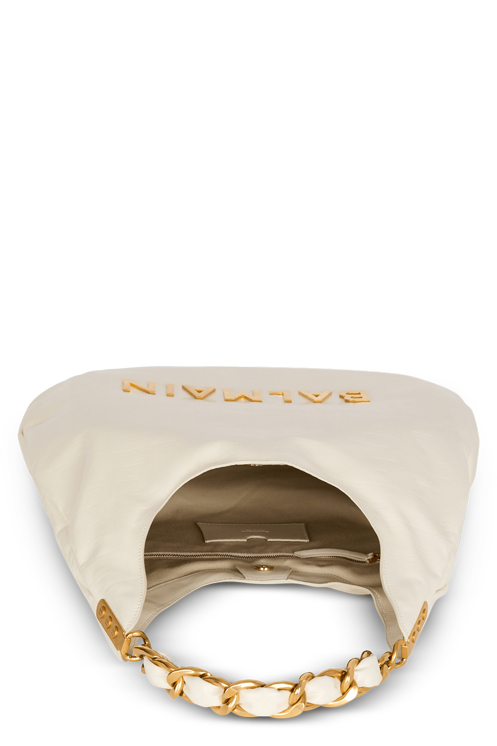 BALMAIN-1945 Hobo Bag-CREME