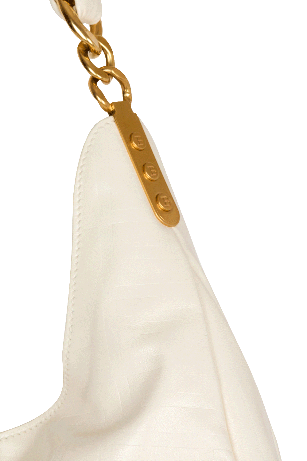 BALMAIN-1945 Hobo Bag-CREME