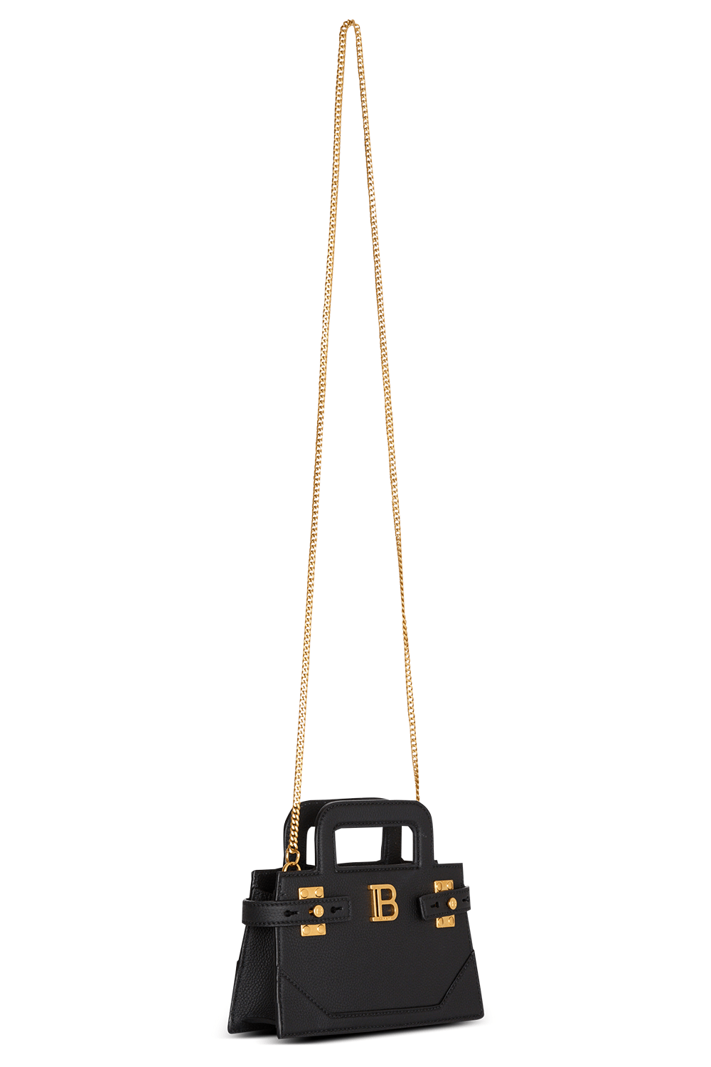 BALMAIN-B-Buzz Small Top Handle Bag-NOIR