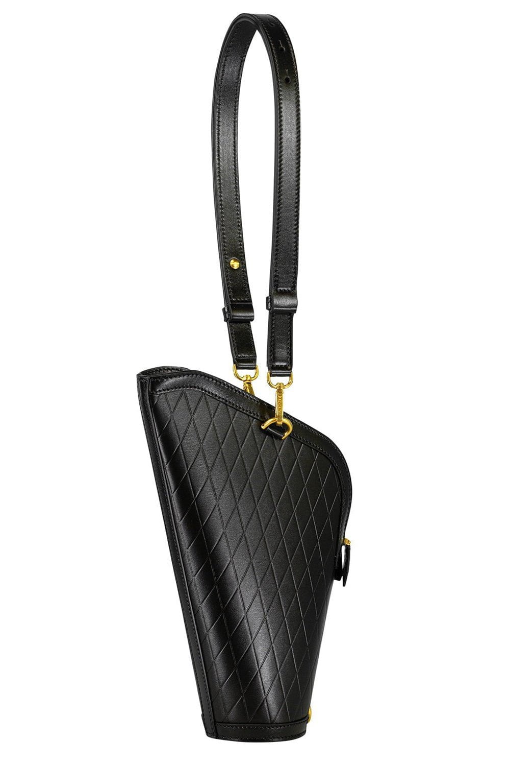 BALMAIN-Small Berlingot Embossed Grid Bag - Noir Opa-NOIR