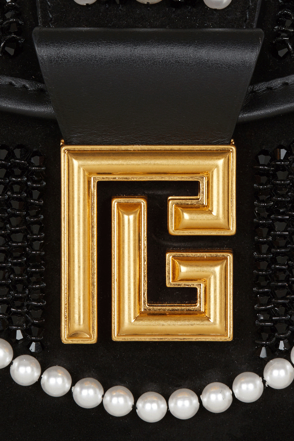 BALMAIN-Blaze Pouch Bag - Noir Pearl-NOIRPERL
