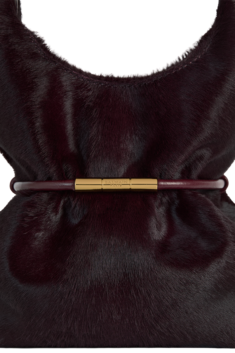 Sphynx Mini Pony Bag-RED-HANDBAGTOP HANDLE-BALMAIN