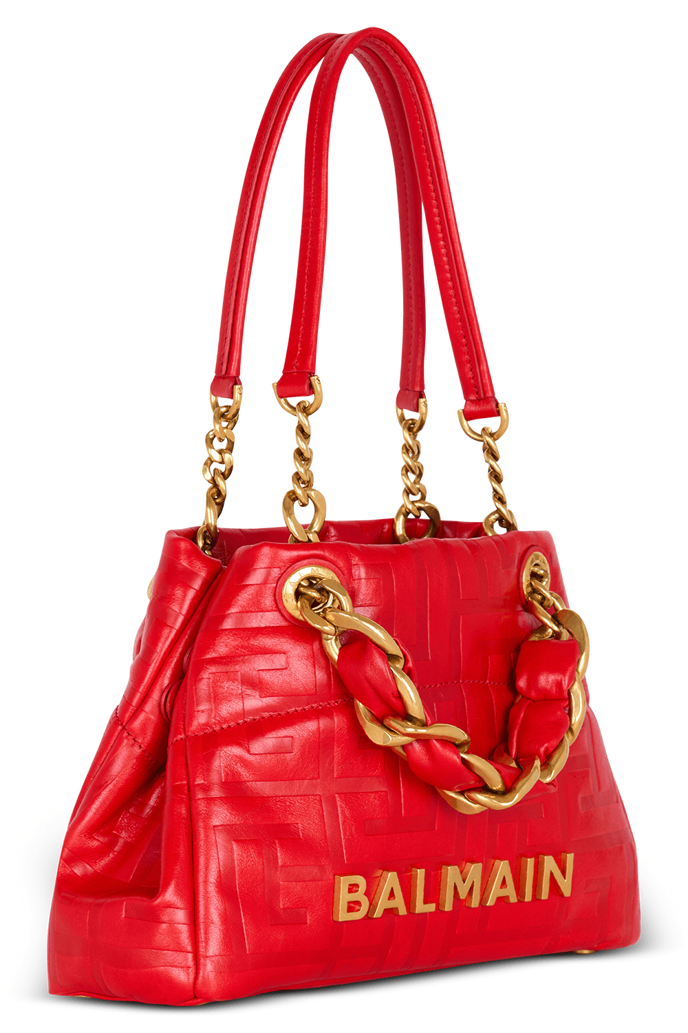 BALMAIN-Small 1945 Soft Bag - Rouge-ROUGE