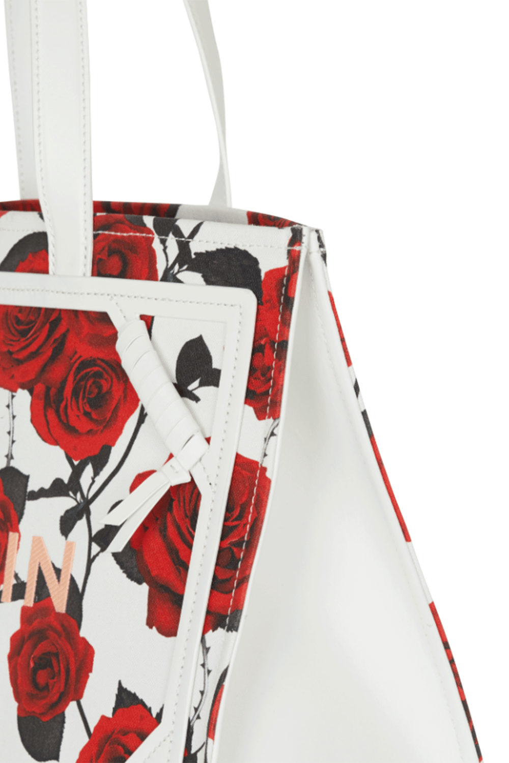 BALMAIN-B-Army Shopper Medium Tote Bag - Blanc Rouge-BLCNOIRO