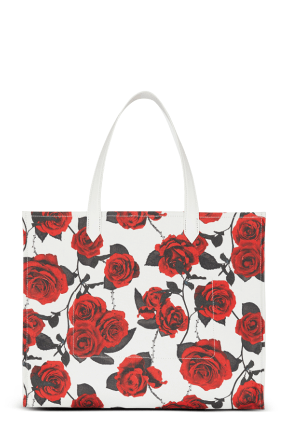 BALMAIN-B-Army Shopper Medium Tote Bag - Blanc Rouge-BLCNOIRO