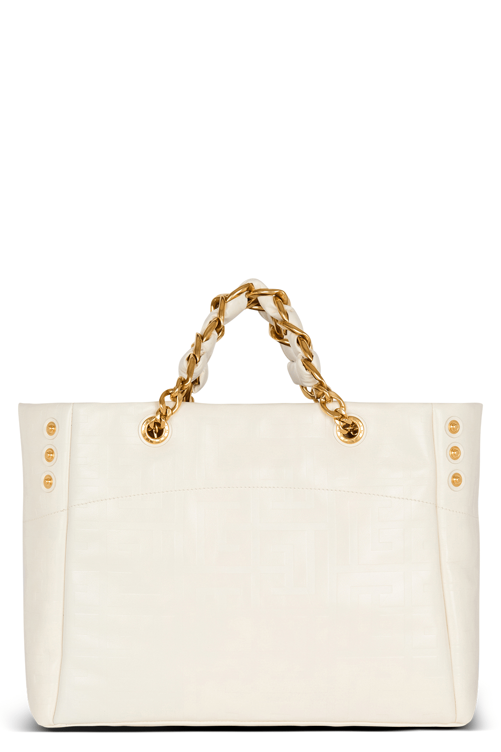 BALMAIN-1945 Embossed Bag-CREME