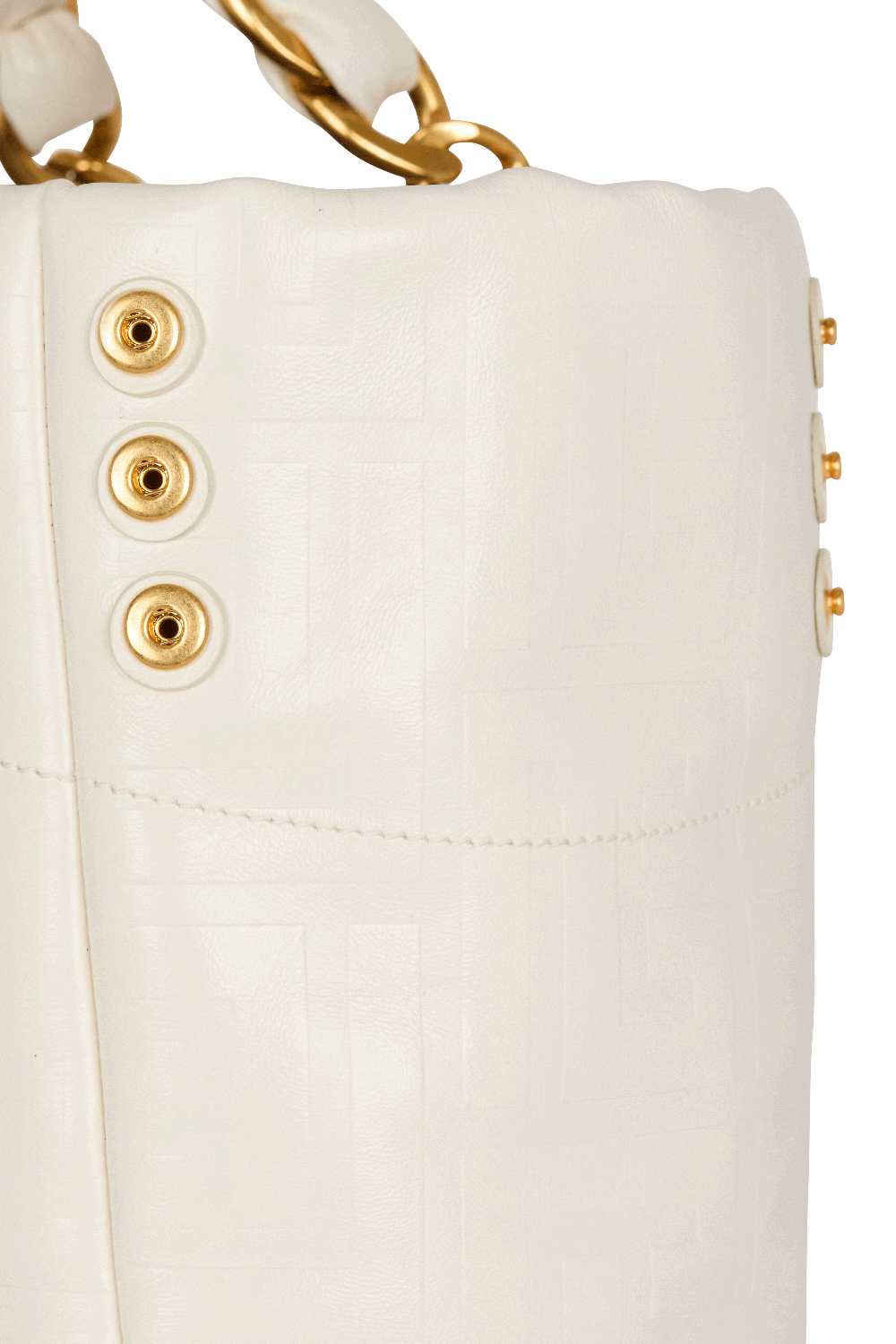 BALMAIN-1945 Embossed Bag-CREME