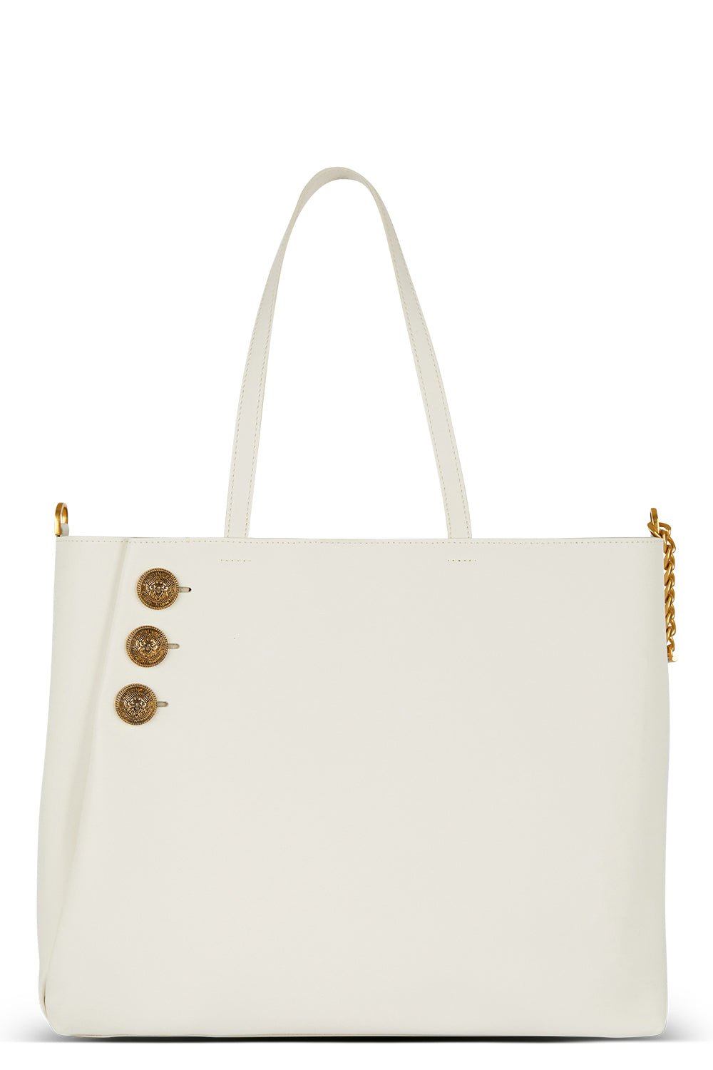 BALMAIN-Embleme Tote Bag - Creme-CREME