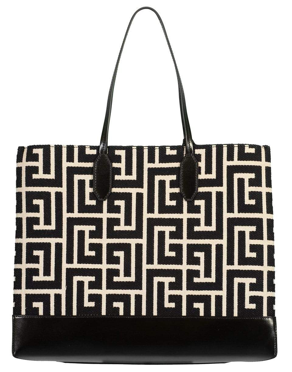 BALMAIN-Monogram Shopping Bag M-Maxi-IVOIRE
