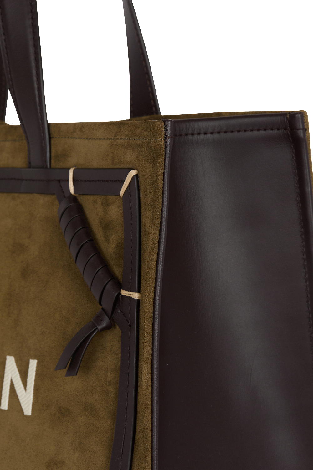 BALMAIN-B-Army Medium Tote Bag - Khaki Chocolate-KHAKI CHOCOLATE CREAM